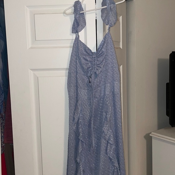 DUSTY BLUE x FLIRTY DRESS - Picture 4 of 5